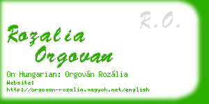 rozalia orgovan business card