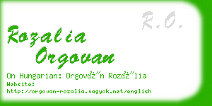 rozalia orgovan business card